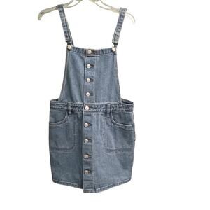 Pacsun Womens Denim Overall Dress Jean Skirtall Size Medium